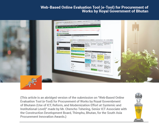 Web-Based Online Evaluation Tool (e-Tool) for Procurement of Works by Royal Government of Bhutan
